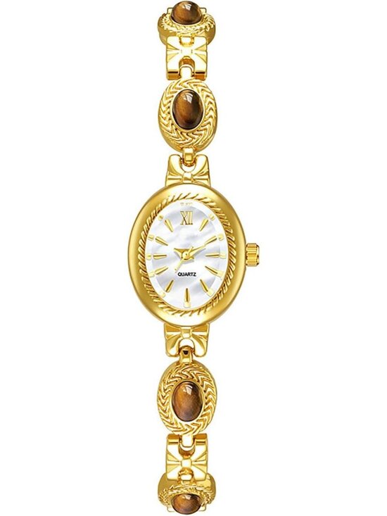 Vintage Dainty Oval Dial Gold Bracelet Watch - Luxury Waterproof Casual main image 6